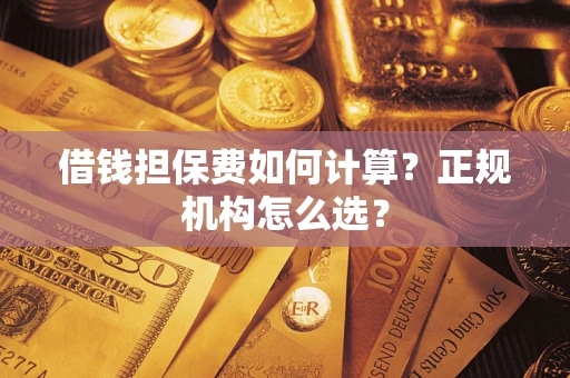 济南借钱担保费如何计算？正规机构怎么选？