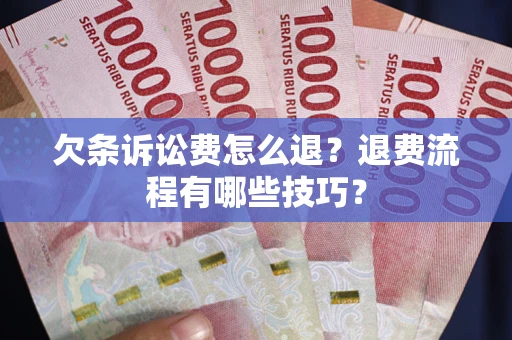 济南欠条诉讼费怎么退？退费流程有哪些技巧？