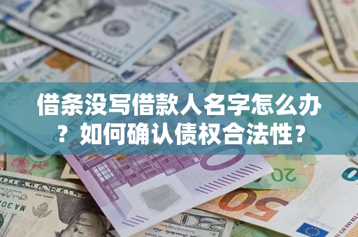 济南借条没写借款人名字怎么办？如何确认债权合法性？